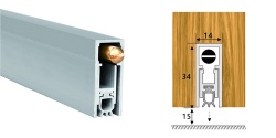 B09 Automatic door bottom drop down seals