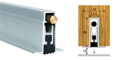 B062 Automatic door bottom drop down seals