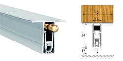 B092-1 Automatic door bottom drop down seals