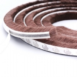 Self-adhesive pile weather strip