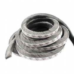 Self-adhesive pile weather strip