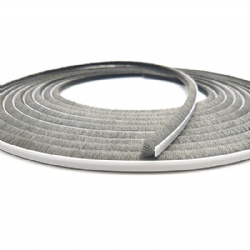 Extruded base pile weather strip