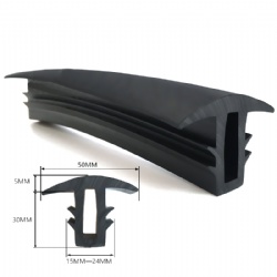 EPDM Customize Extruded T Shape prefab house Fill in the Gap rubber Seal Strip Solar PV Panel Waterproof Rubber Sealing Strip