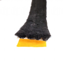 Adhesive silicone pile weather strips for doors and windows