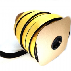 Adhesive silicone pile weather strips for doors and windows