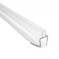 Clear vinyl shower door bottom seal