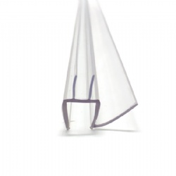 Clear vinyl shower door bottom seal